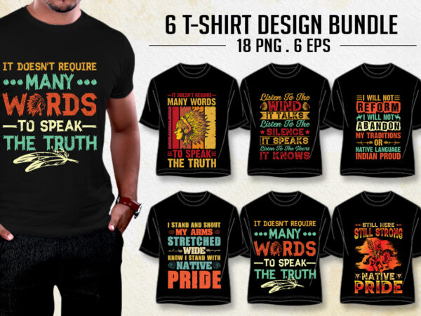 Native american t-shirt design bundle