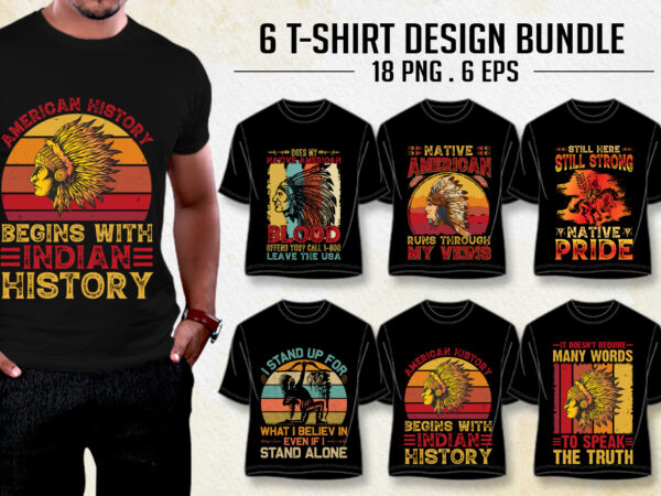 Native american t-shirt design bundle
