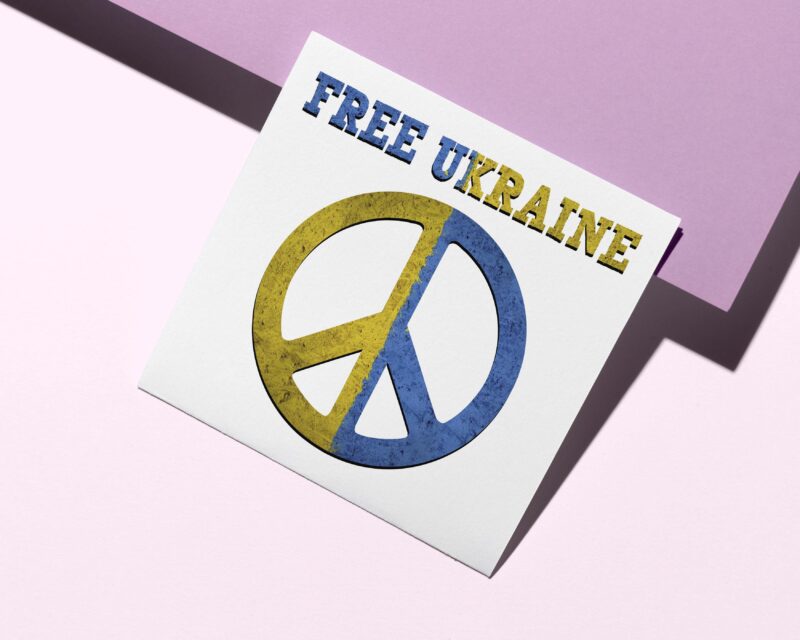Free Ukraine Peace Symboy Tshirt Design
