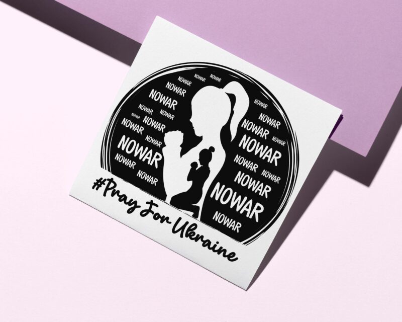 Pray For Ukraine No War Tshirt Design