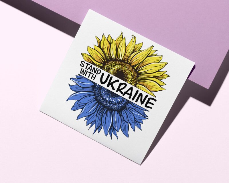 Sunflower Stand With Ukraine Tshirt Design