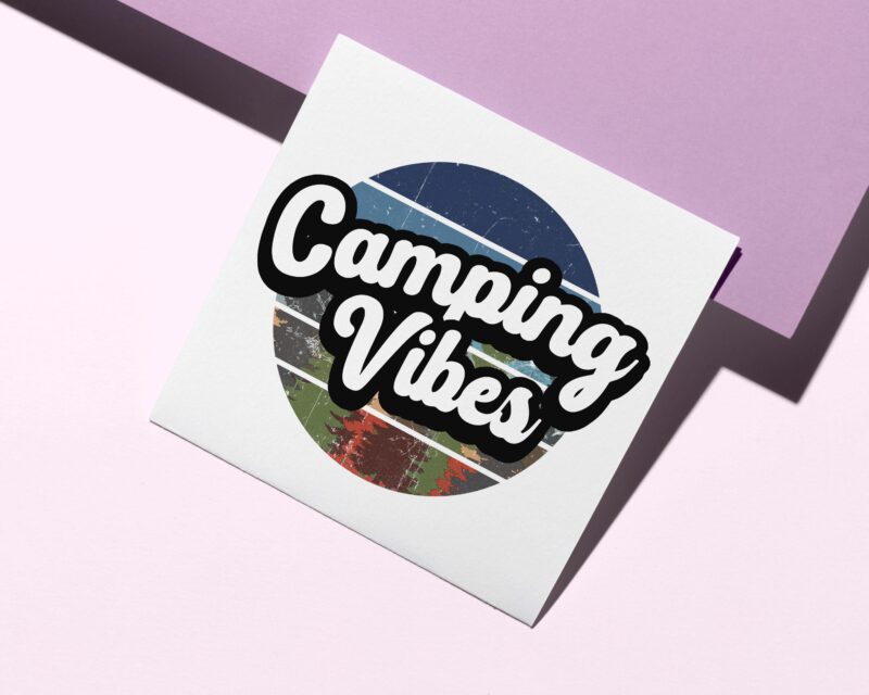 Camping Vibes Vintage Tshirt Design