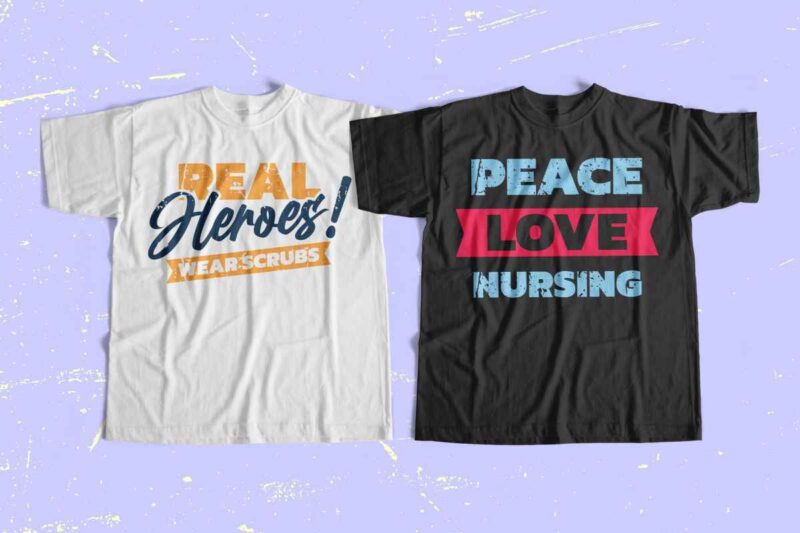 Nurse t-shirt designs bundle