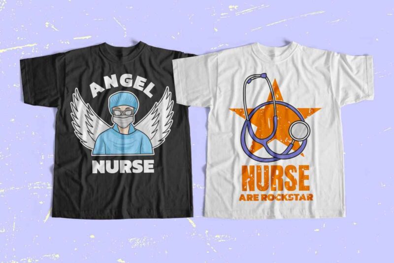 Nurse t-shirt designs bundle