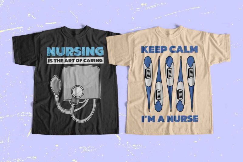 Nurse t-shirt designs bundle