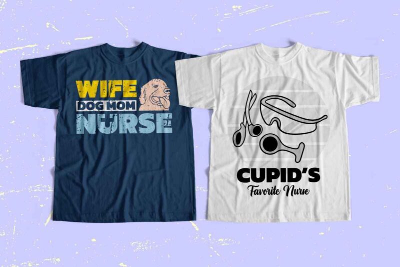 Nurse t-shirt designs bundle