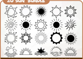 Sun SVG, Sun Clipart, Sun Cut File, Sun Svg Bundle, Cute Sun SVG, Sun Svg for Cricut, Sun Cricut, Sun Silhouette, Sun Vector, Svg, Png