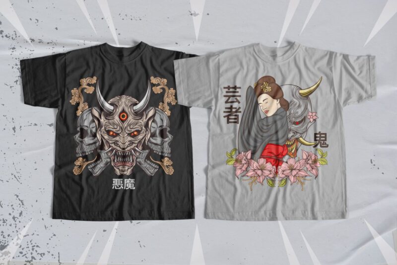 Oni Mask Illustration Bundle