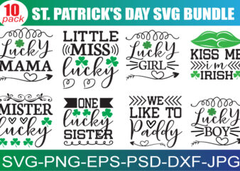 St. Patrick’s Day SVG Bundle, St Patrick’s Day Quotes, Gnome SVG, Rainbow svg, Lucky SVG, St Patricks Day Rainbow, Shamrock,Cut File Cricut