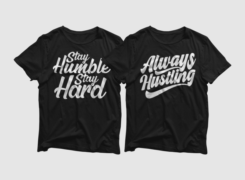 20 Hustle T-shirt Bundle – 100% Vector – Lettering Typography