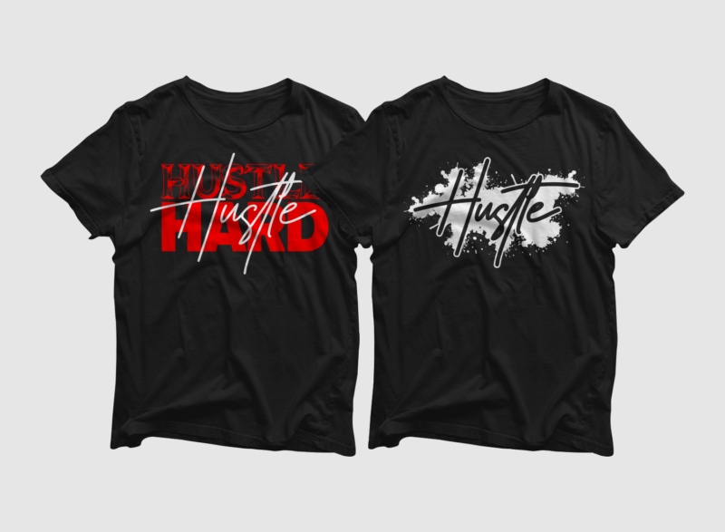 20 Hustle T-shirt Bundle – 100% Vector – Lettering Typography