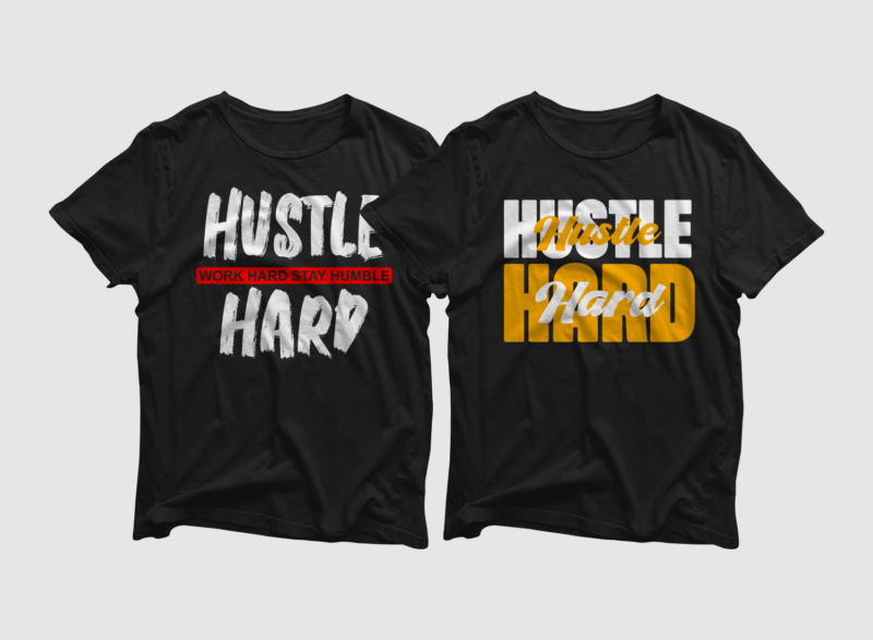 20 Hustle T-shirt Bundle – 100% Vector – Lettering Typography