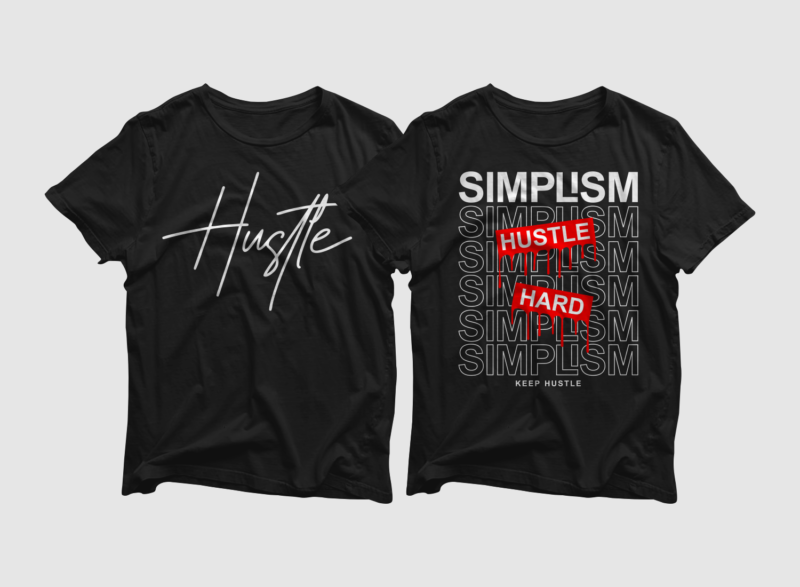20 Hustle T-shirt Bundle - 100% Vector - Lettering Typography - Buy t ...