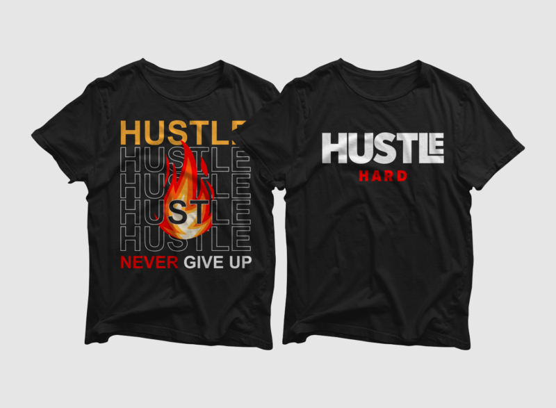 20 Hustle T-shirt Bundle – 100% Vector – Lettering Typography