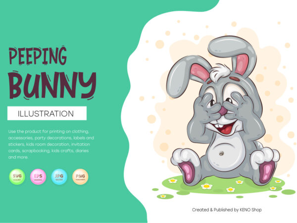 Peeping easter bunny. t-shirt, png, svg.