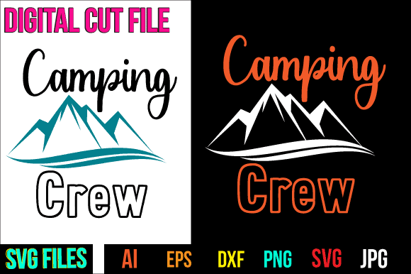 Camping crew svg design
