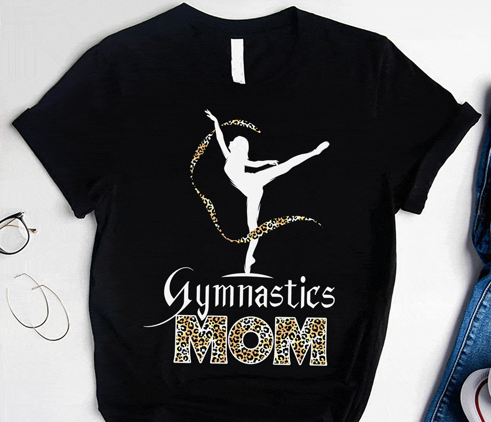 RD Gymnastics Mom Leopard Print Womens Proud Gymnast Mother Shirt - Buy