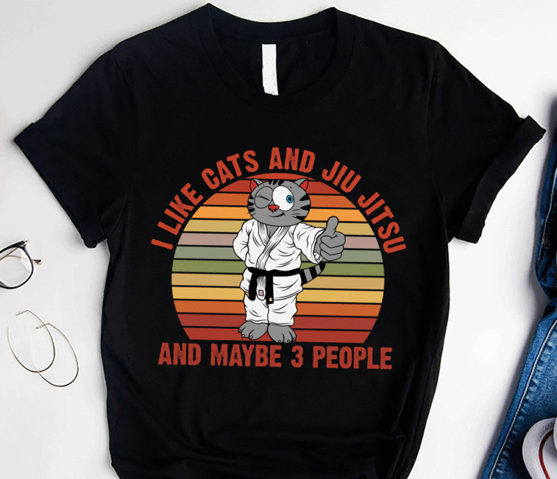 Rd I Like Cats And Jiu Jitsu Shirt Retro Brazilian Martial Shirt Jiu Jitsu Shirt Cat Lovers Shirts Buy T Shirt Designs