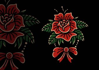 Red rose t-shirt design