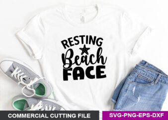 Resting Beach Face SVG t shirt design online