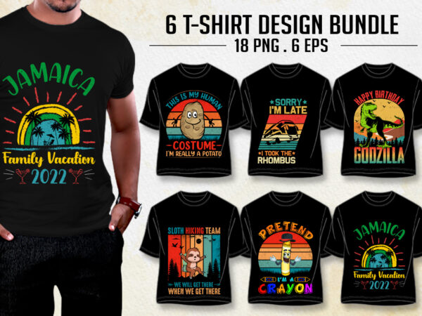 Retro vintage sunset t-shirt design bundle