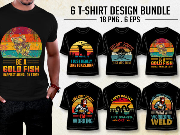 Retro vintage sunset t-shirt design bundle