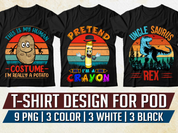 Retro vintage sunset t-shirt design bundle