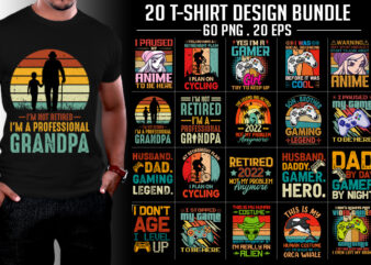 Retro Vintage Sunset T-Shirt Design Mega Bundle