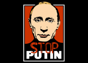 STOP PUTIN t shirt template vector