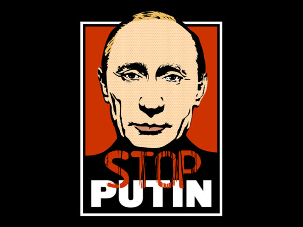 Stop putin t shirt template vector