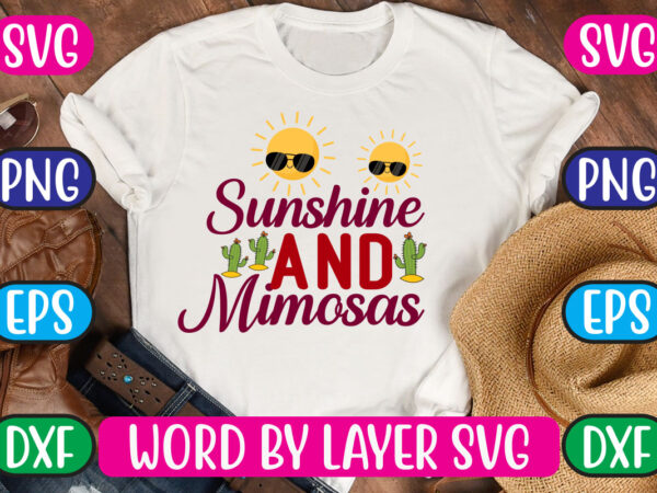 Sunshine and mimosas svg vector for t-shirt