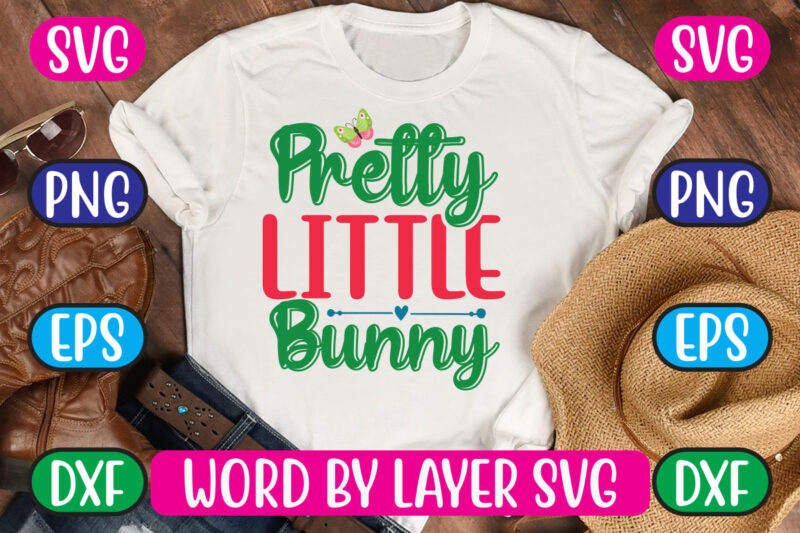 Pretty Little Bunny SVG Vector for t-shirt