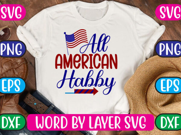 All american habby svg vector for t-shirt
