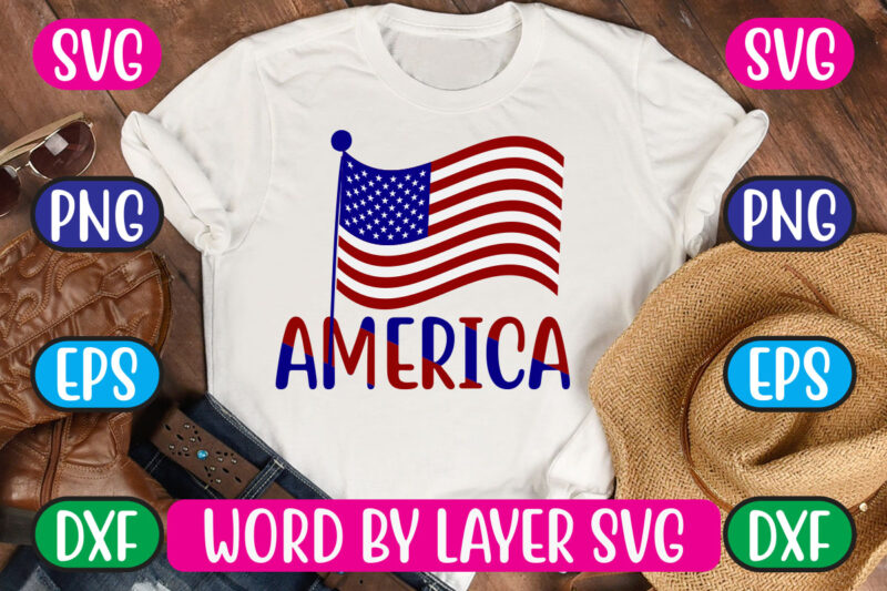America SVG Vector for t-shirt