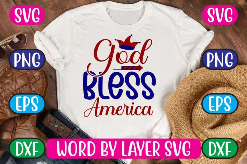 God Bless America SVG Vector for t-shirt