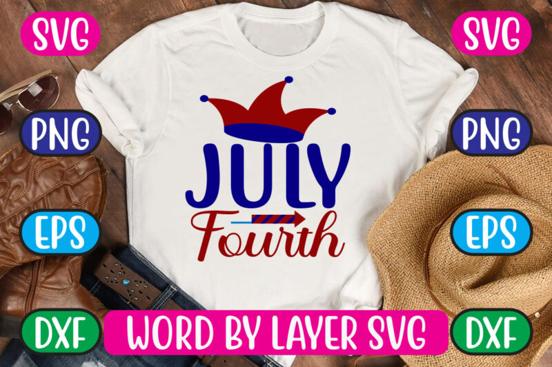 July Fourth SVG Vector for t-shirt