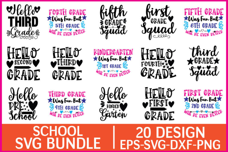 school svg bundle graphic t shirt for sale!