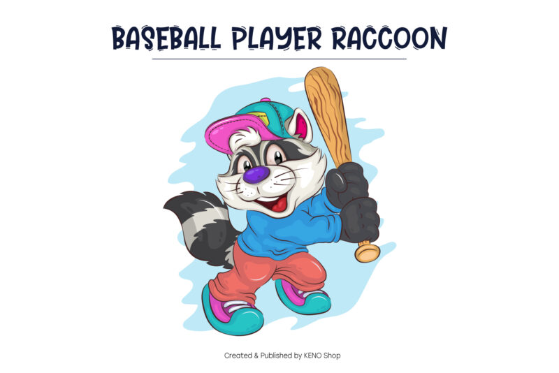 Set of Cartoon Raccoons 02. T-Shirt.