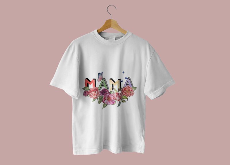 Mama Flower Tshirt Design