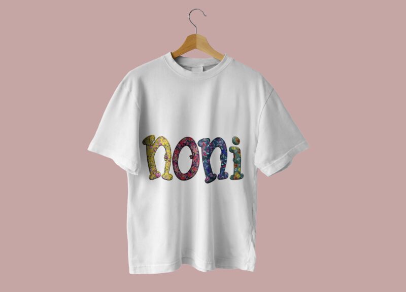 Noni Flower Pattern Tshirt Design