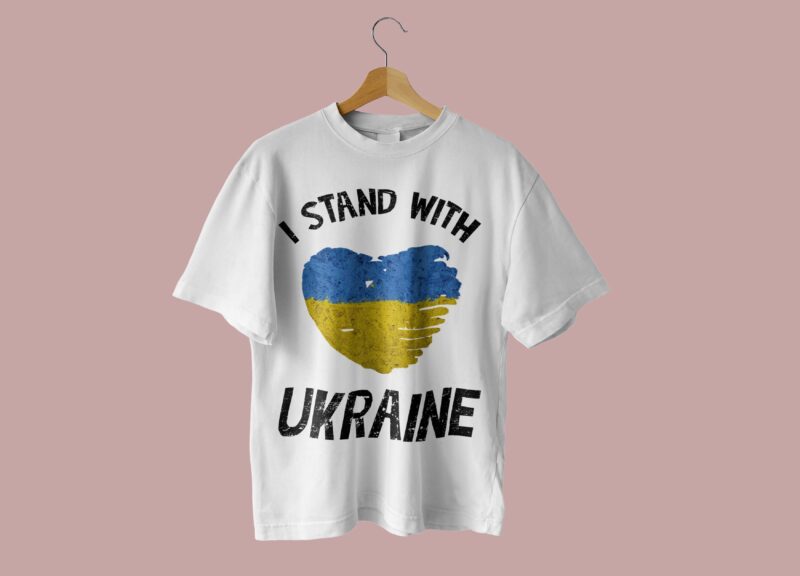 I Stand With Ukraine Heart Tshirt Design