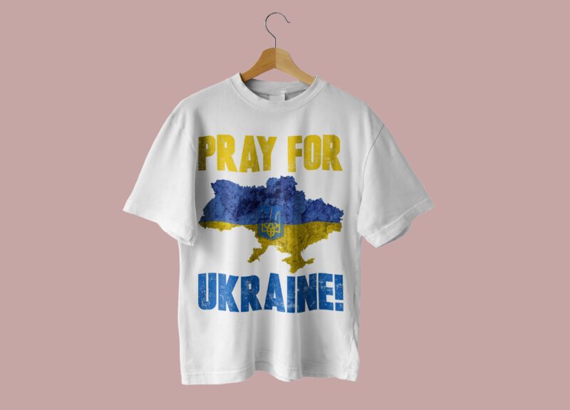 Pray For Ukraine Land Tshirt Design