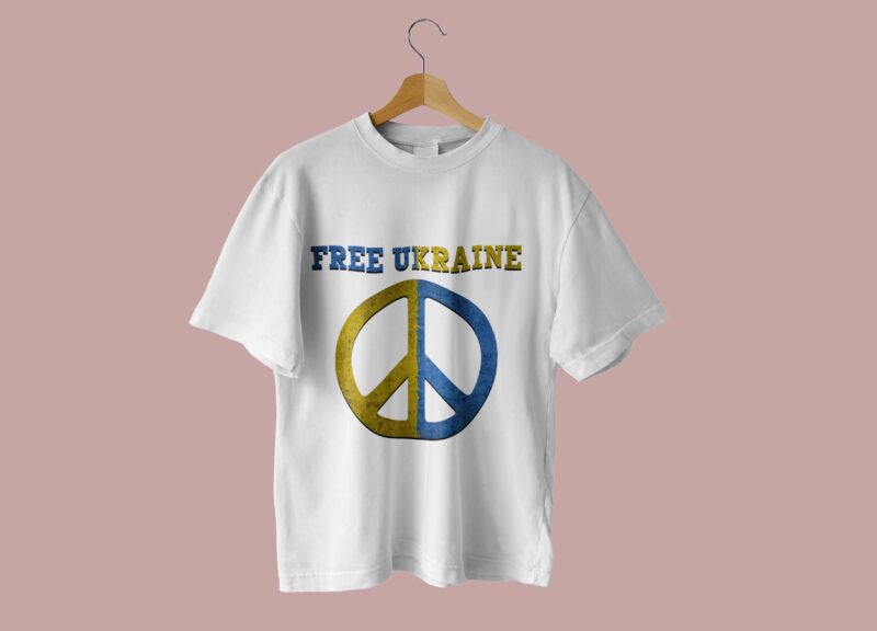 Free Ukraine Peace Symboy Tshirt Design