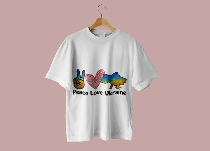 Peace Love Ukraine Tshirt Design