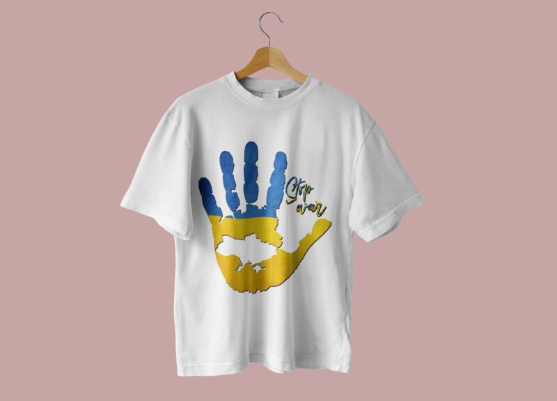 Stop War Ukraine Hand Tshirt Design