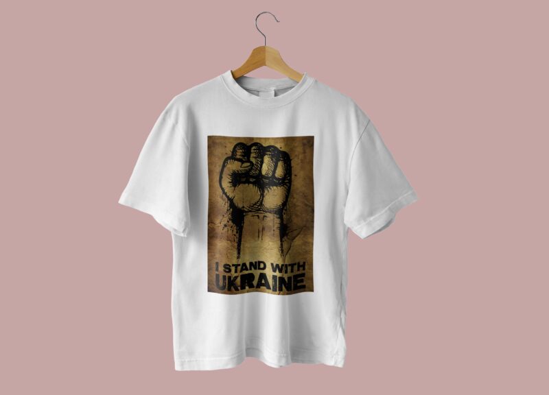 Hand I Stand With Ukraine Tshirt Design