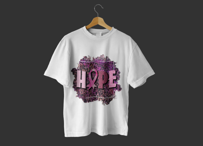 Pink Leopard Hope Tshirt Design