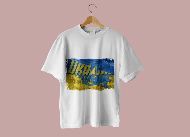 Ukraine Word Art Tshirt Design