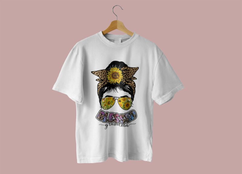 Blessed Grandma Sunflower Tshirt Design