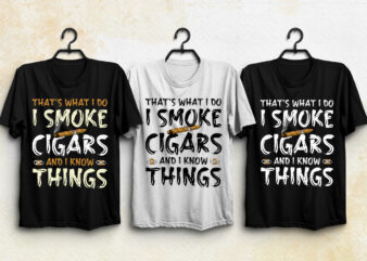 Smoke Cigars T-Shirt Design